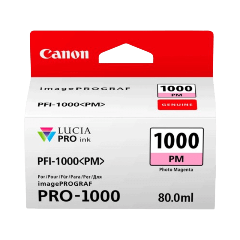 Canon Original PFI-1000PM 0551C001 foto magenta bläckpatron | Innehåll: 80 ml.