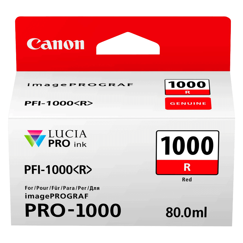 Canon Original PFI-1000R 0554C001 röd bläckpatron | Innehåll: 80 ml.