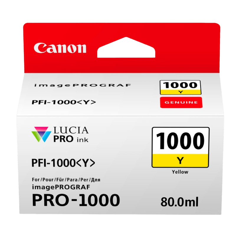 Canon Original PFI-1000Y 0549C001 gul bläckpatron | Innehåll: 80 ml.