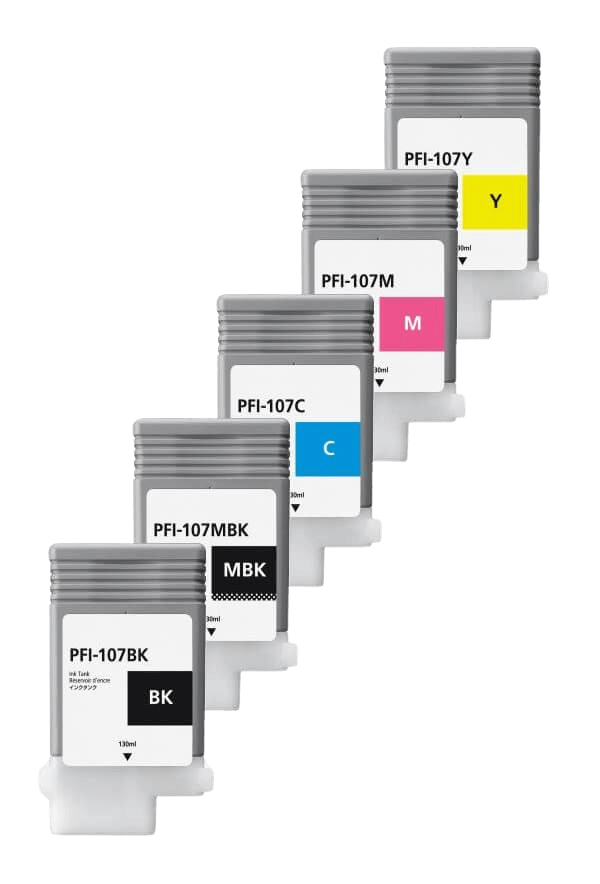 PixoJet Canon PFI-107 rabattpaket - 5 st.