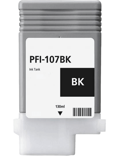 PixoJet Canon PFI-107BK 6705B001 svart bläckpatron | Innehåll: 130 ml.
