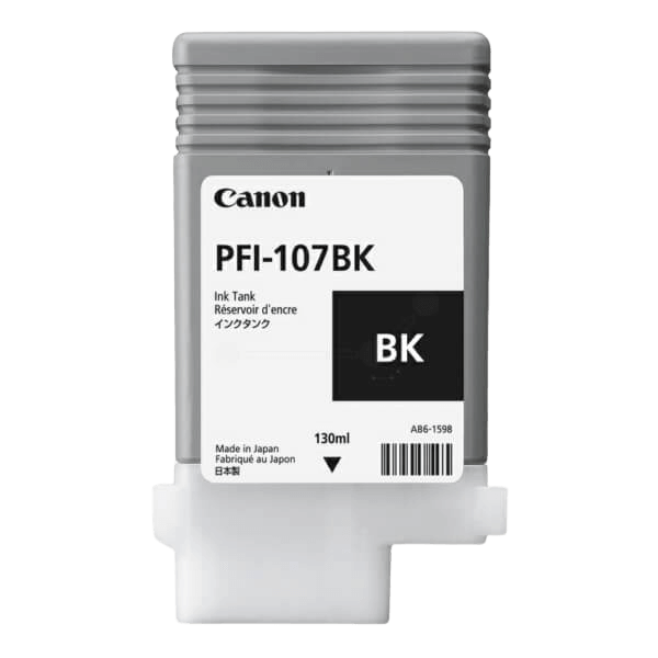 Canon Original PFI-107BK 6705B001 svart bläckpatron | Innehåll: 130 ml.