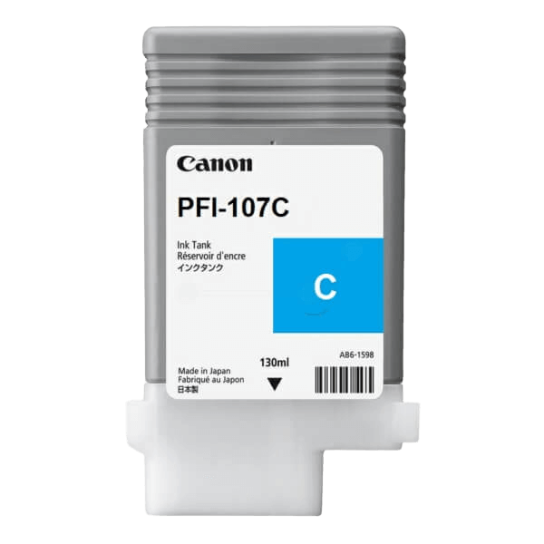 Canon Original PFI-107C 6706B001 cyan bläckpatron | Innehåll: 130 ml.