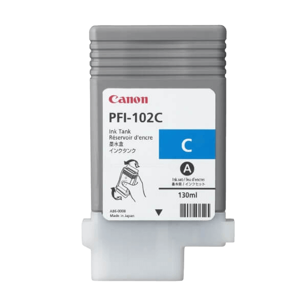Canon Original PFI102C 0896B001 cyan bläckpatron | Innehåll: 130 ml.