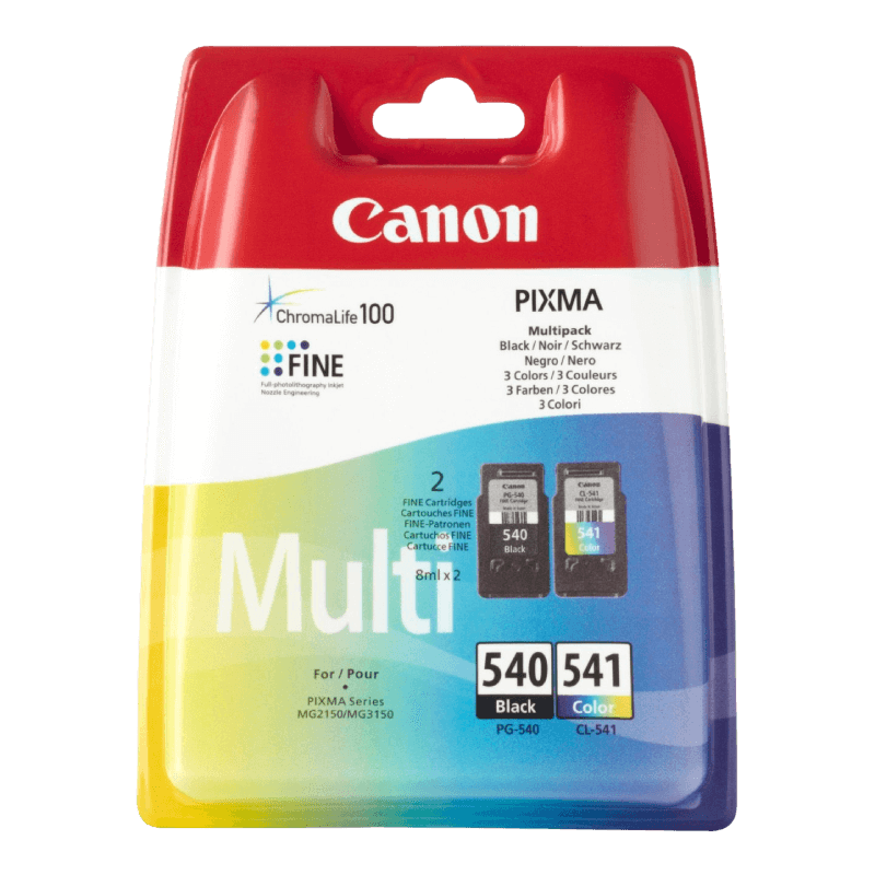 Canon Original PG-540 & CL-541 5225B006 CMYK rabattpaket | Innehåll: 2 x 8 ml. ml.