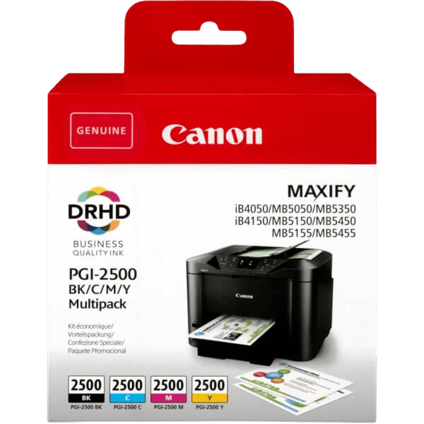 Canon Original PGI-2500 9290B004 CMYK rabattpaket | Innehåll: 29,1 + 3 x 9,6 ml.
