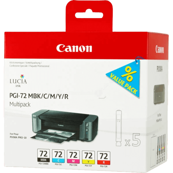 Canon Original PGI-72CMYK 6402B009 CMYK rabattpaket | Innehåll: 5 X 14 ml.