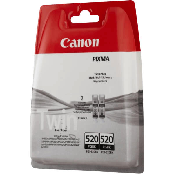 Canon Original PGI520BKTWIN 2932B012 twin pack svart bläckpatron | Innehåll: 38 ml.