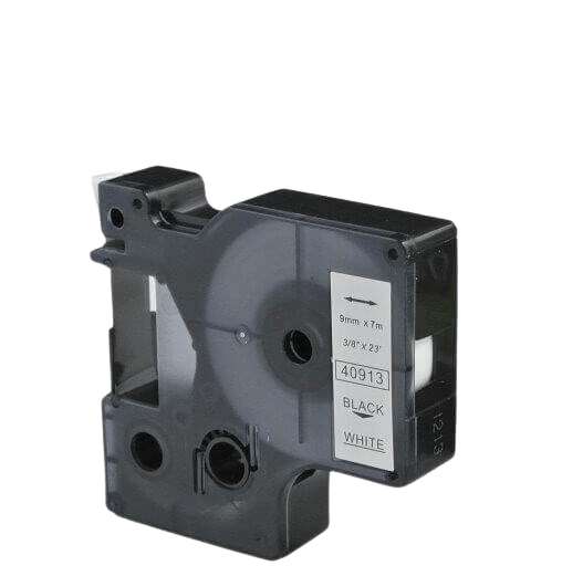 PixoJet Dymo D1 40913 S0720680 9 mm x 7 m Svart text / Vit tejp