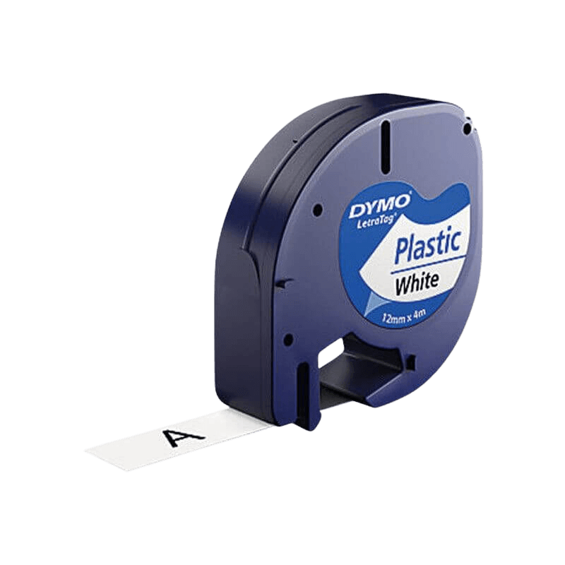 PixoJet Dymo S0720600 45020 12 mm x 7 m Vit text / Genomskinlig tejp