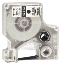 PixoJet Dymo S0720780 43613 6 mm x 7 m Svart text / Vit tejp