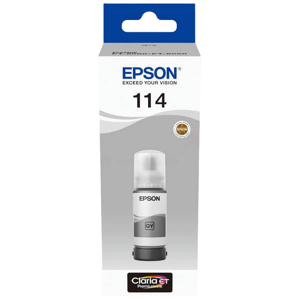Epson Original 114 C13T07B540 grå bläck refill | Innehåll: 70 ml.