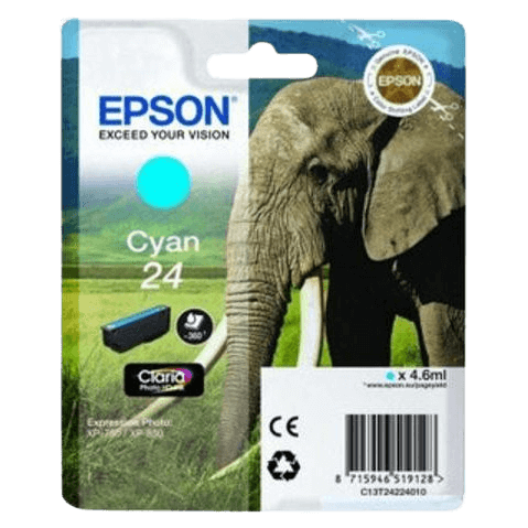 Epson Original 24XL C13T24324012 cyan bläckpatron | Innehåll: 10 ml.