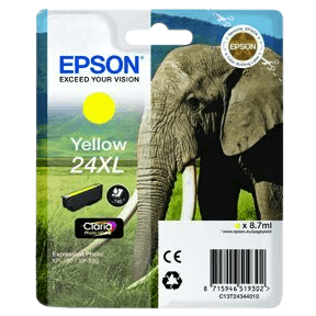 Epson Original 24XL C13T24344012 gul bläckpatron | Innehåll: 10 ml.