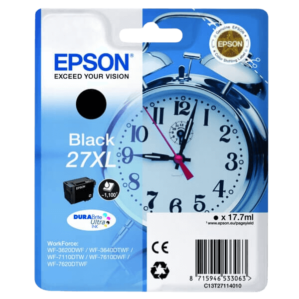 Epson Original 27 C13T27114012 XL svart bläckpatron | Innehåll: 17.7 ml.
