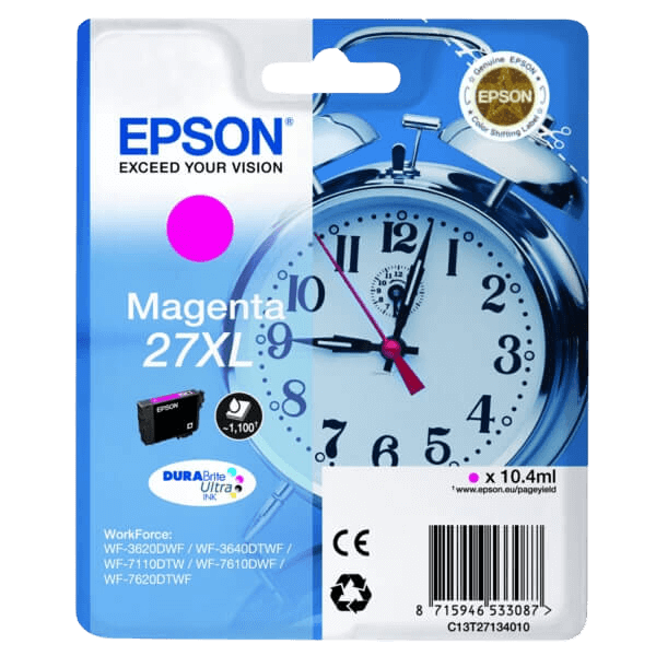 Epson Original 27 C13T27134012 XL magenta bläckpatron | Innehåll: 10.4 ml.