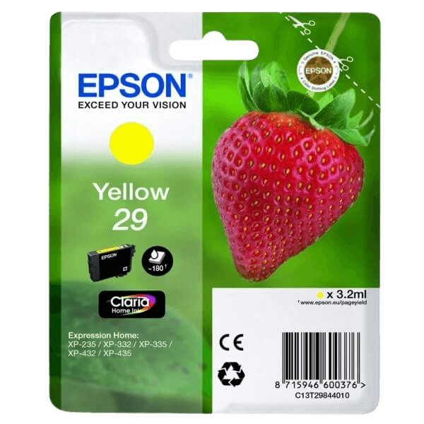 Epson Original 29 C13T29844012 gul bläckpatron | Innehåll: 3,2 ml.
