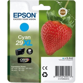 Epson Original 29 C13T29924012 XL cyan bläckpatron | Innehåll: 6,4 ml.