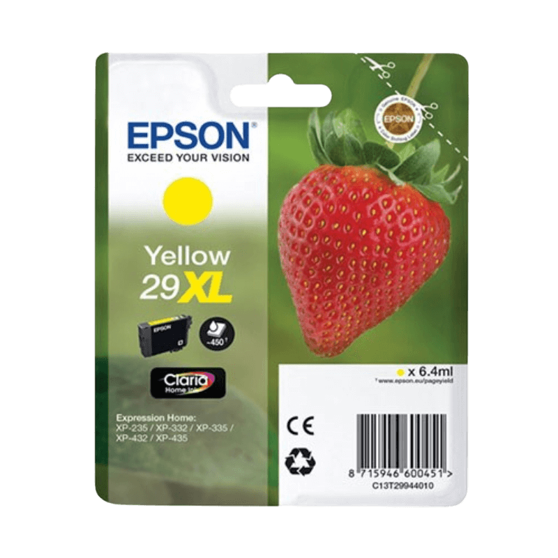 Epson Original 29 C13T29944012 XL gul bläckpatron | Innehåll: 6,4 ml.