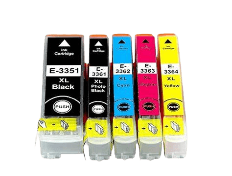 PixoJet Epson 33 XL rabattpaket - 5 st.