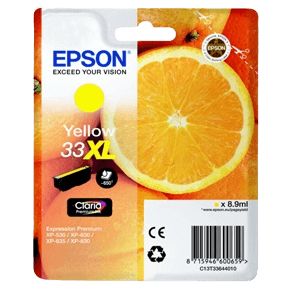 Epson Original 33 C13T33644012 XL gul bläckpatron | Innehåll: 8,9 ml.