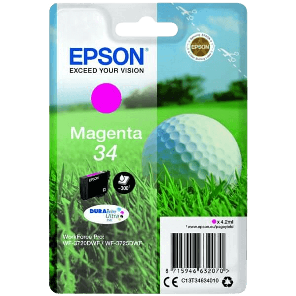 Epson Original 34 C13T34634010 magenta bläckpatron | Innehåll: 4,2 ml.
