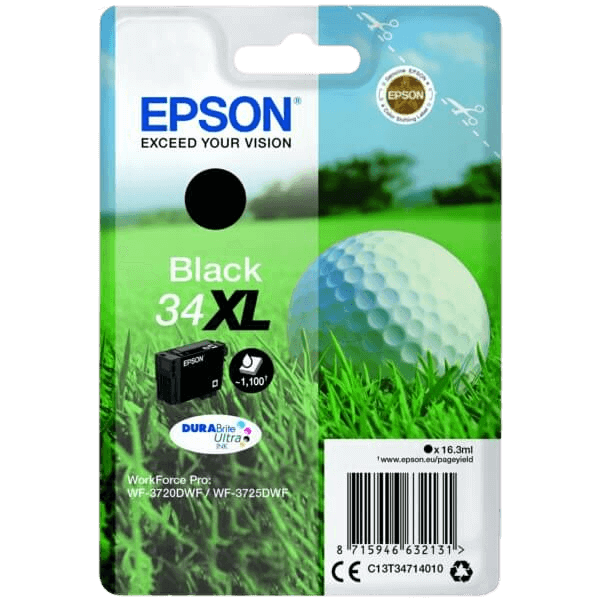 Epson Original 34 C13T34714010 XL svart bläckpatron | Innehåll: 16,3 ml.