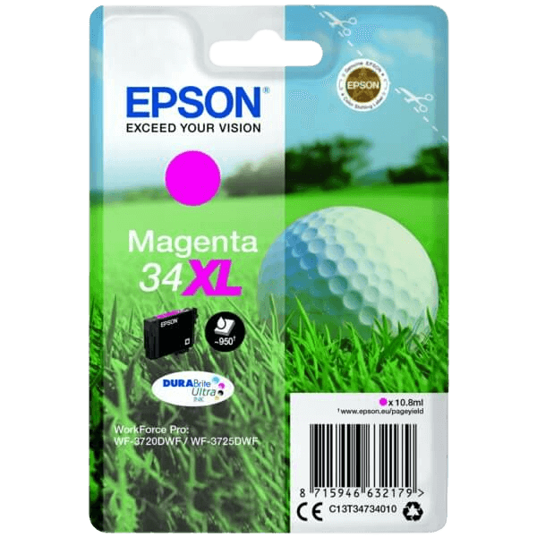 Epson Original 34 C13T34734010 XL magenta bläckpatron | Innehåll: 10,8 ml.