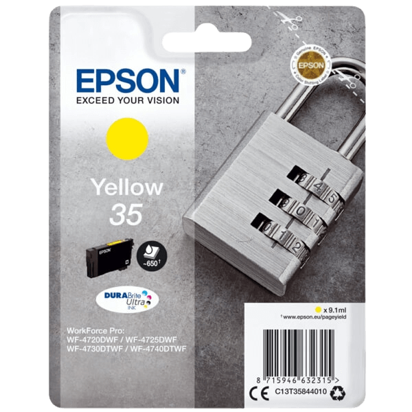 Epson Original 35 C13T35844010 gul bläckpatron | Innehåll: 9,1 ml.