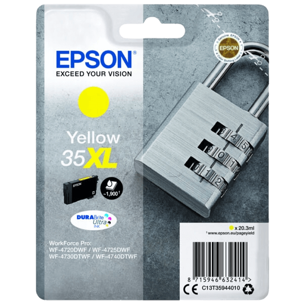 Epson Original 35 C13T35944010 XL gul bläckpatron | Innehåll: 20,3 ml.
