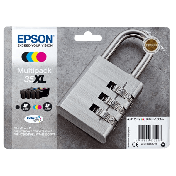 Epson Original 35 C13T35964010 XL CMYK rabattpaket | Innehåll: 102,2 ml.
