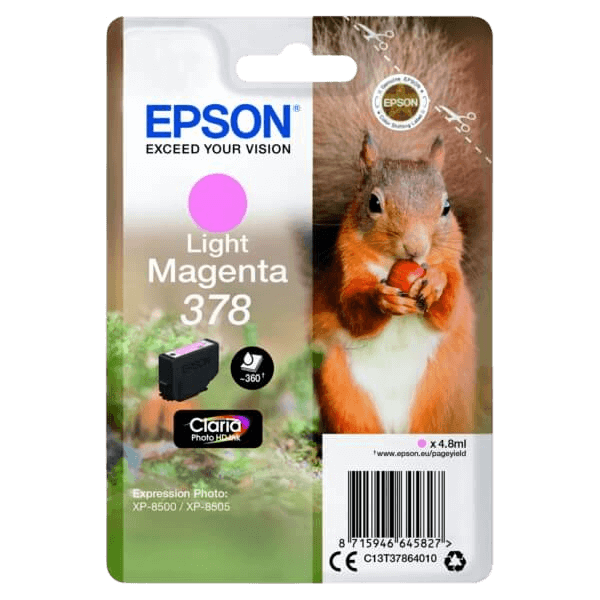 Epson Original 378 C13T37864010 ljus magenta bläckpatron | Innehåll: 4,8 ml.