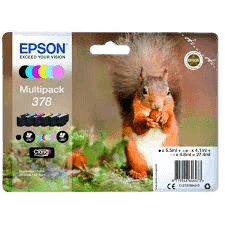 Epson Original 378 C13T37884010 CMYK rabattpaket | Innehåll: 5,5 + 3x4,1 + 2x4,8 ml.