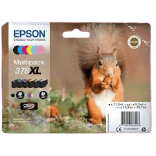 Epson Original 378 C13T37984010 XL CMYK rabattpaket | Innehåll: 11,2 + 3x9,3 + 2x10,3 ml.