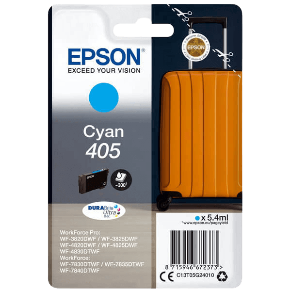 Epson Original 405 C13T05G24010 cyan bläckpatron | Innehåll: 5,4 ml.