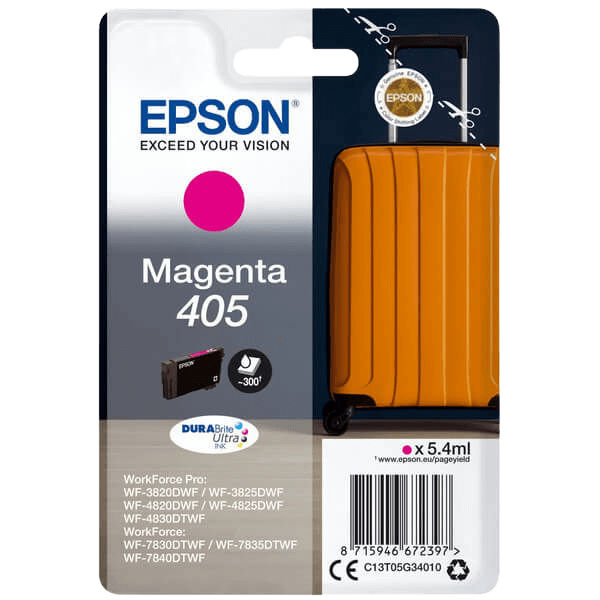 Epson Original 405 C13T05G34010 magenta bläckpatron | Innehåll: 5,4 ml.