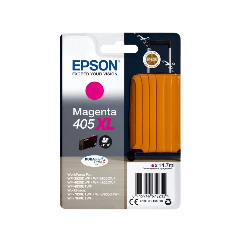 Epson Original 405XL C13T05H34010 magenta bläckpatron | Innehåll: 14,7 ml.