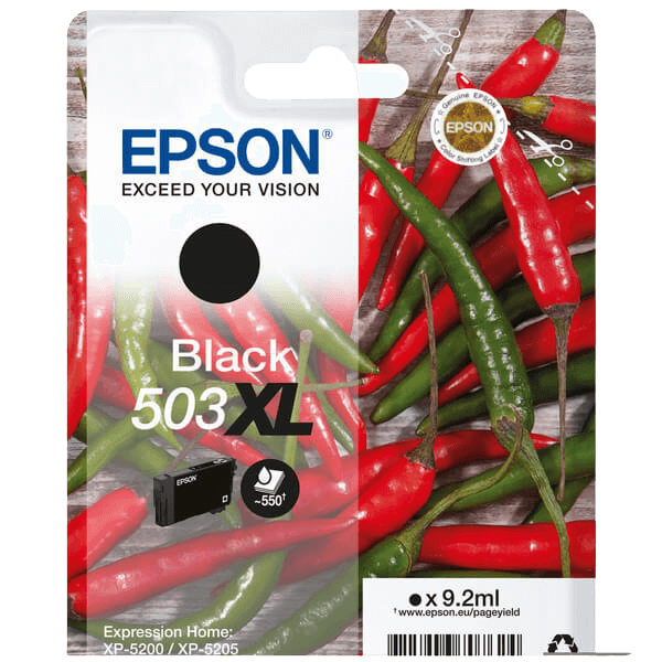 Epson Original 503XLBK C13T09R14010 svart bläckpatron | Innehåll: 9,2 ml.