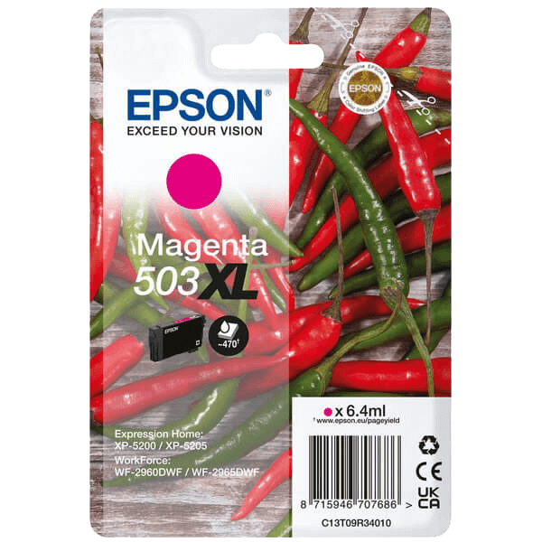 Epson Original 503XLM C13T09R34010 magenta bläckpatron | Innehåll: 6,4 ml.