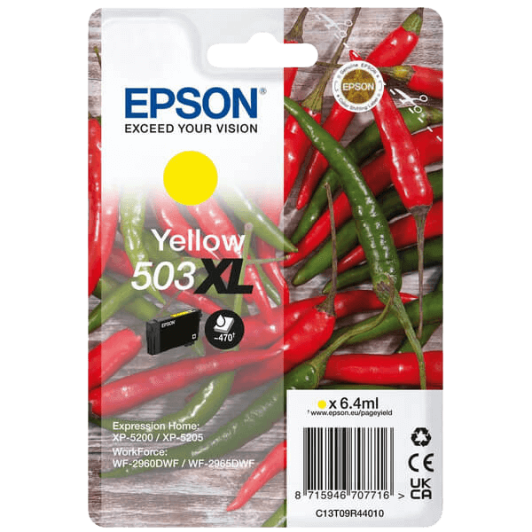 Epson Original 503XLY C13T09R44010 gul bläckpatron | Innehåll: 6,4 ml.