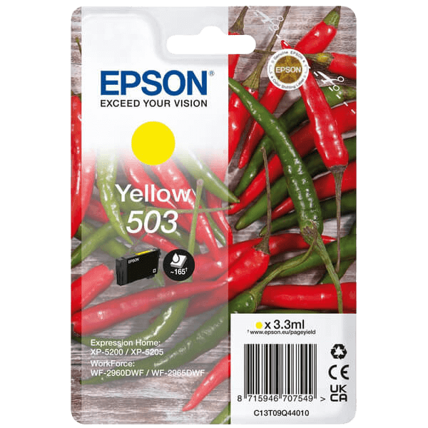 Epson Original 503Y C13T09Q44010 gul bläckpatron | Innehåll: 3,3 ml.