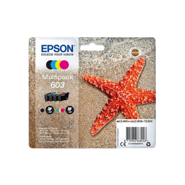 Epson Original 603 C13T03U64010 CMYK rabattpaket | Innehåll: 3,4 + 3x2,4 ml.