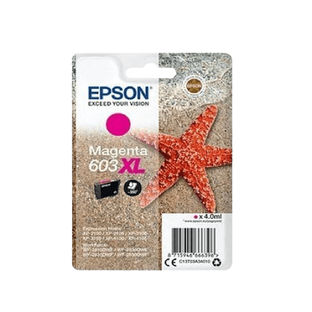 Epson Original 603XL C13T03A34010 magenta bläckpatron | Innehåll: 4 ml.