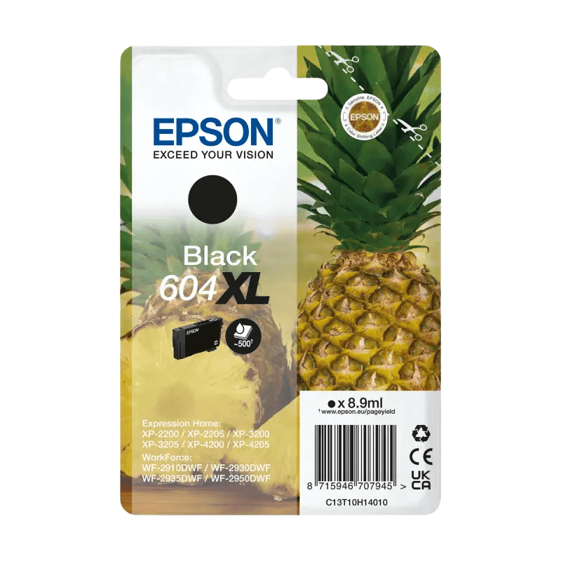 Epson Original 604XL C13T10H14010 svart bläckpatron | Innehåll: 8,9 ml.