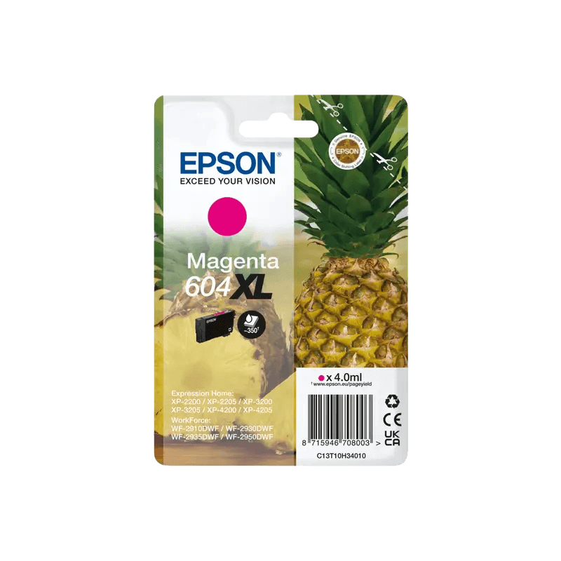 Epson Original 604XL C13T10H34010 magenta bläckpatron | Innehåll: 4 ml.