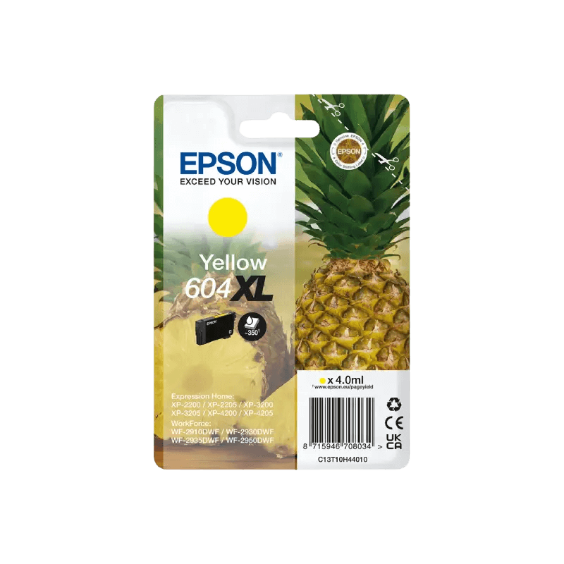 Epson Original 604XL C13T10H44010 gul bläckpatron | Innehåll: 4 ml.