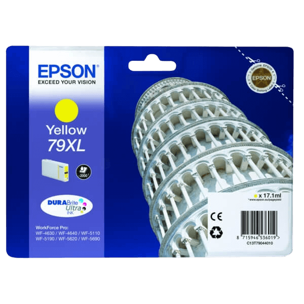 Epson Original 79 C13T79044010 XL gul bläckpatron | Innehåll: 17 ml.
