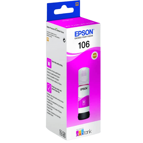 Epson Original 106 C13T00R340 magenta bläck refill | Innehåll: 70 ml.