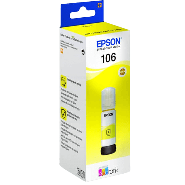 Epson Original 106 C13T00R440 gul bläck refill | Innehåll: 70 ml.