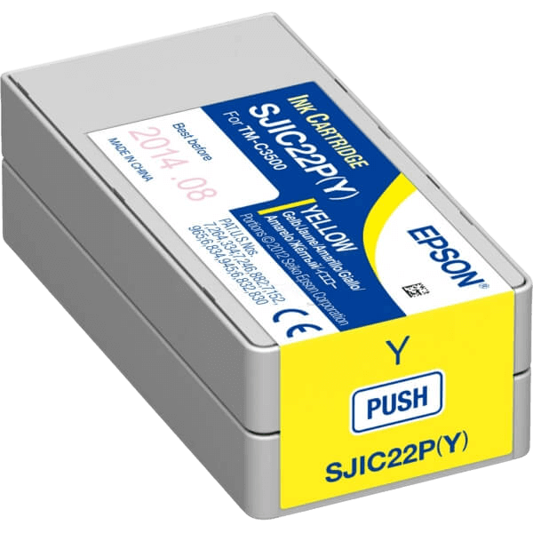 Epson Original SJIC22P C33S020604 gul bläckpatron | Innehåll: 32,5 ml.